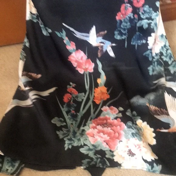 NWT ZARA MIDI BIRD DRESS WITH TIED WAIST. SIZE XS. - Picture 15 of 16